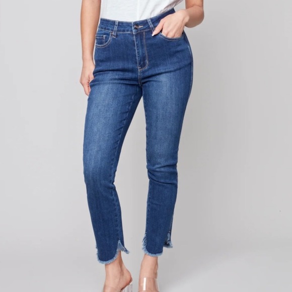 NEW CHARLIE B MID-RISE JEANS SLIM LEG Size:6
